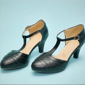 Retro Gatsby T-Strap Heels